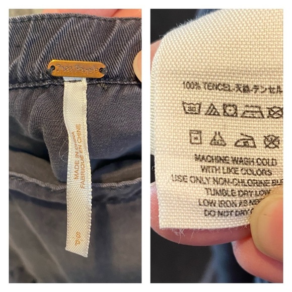 Free People chambray off the shoulder crop top - Picture 13 of 13